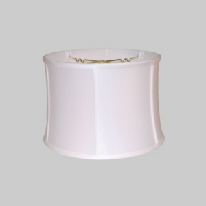 19" white shallow drum shade
