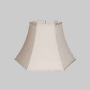 18" Cream Hexagon Bell Lamp Shade