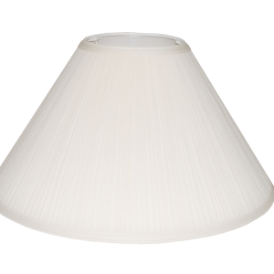 20" white coolie mushroom pleat hardback lamp shade