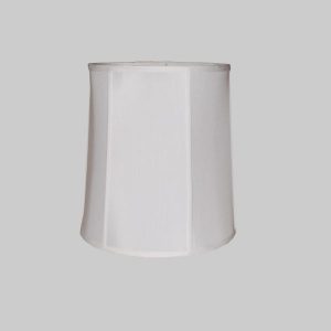 16"x18x19" white drum shantung shade