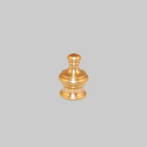 burnished & lacq. med pyramid knob 1/8-f